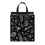 Black And White Egyptian Pattern Print Insulated Lunch Tote
