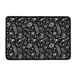 Black And White Egyptian Pattern Print Kitchen Mat