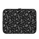 Black And White Egyptian Pattern Print Laptop Sleeve