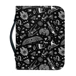 Black And White Egyptian Pattern Print Leather Bible Cover