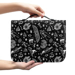 Black And White Egyptian Pattern Print Leather Bible Cover