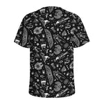 Black And White Egyptian Pattern Print Men's Sports T-Shirt