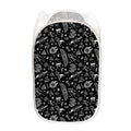 Black And White Egyptian Pattern Print Mesh Laundry Hamper