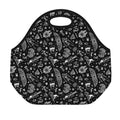 Black And White Egyptian Pattern Print Neoprene Lunch Bag
