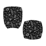 Black And White Egyptian Pattern Print Office Chair Cover