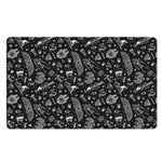 Black And White Egyptian Pattern Print Polyester Doormat