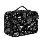 Black And White Egyptian Pattern Print Portable Lunch Bag