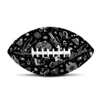Black And White Egyptian Pattern Print Rugby Ball