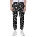 Black And White Egyptian Pattern Print Joggers
