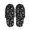 Black And White Egyptian Pattern Print Slippers