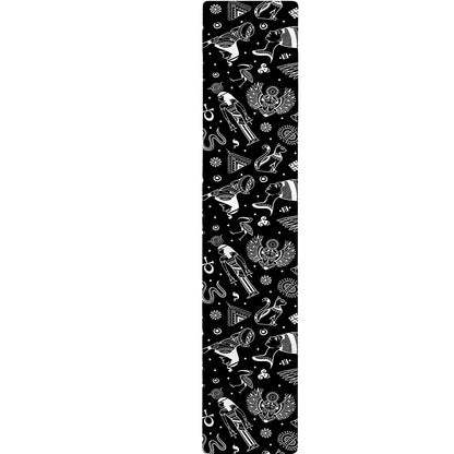 Black And White Egyptian Pattern Print Table Runner