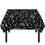 Black And White Egyptian Pattern Print Tablecloth