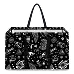 Black And White Egyptian Pattern Print Utility Tote Bag