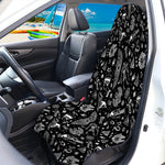 Black And White Egyptian Pattern Print Waterproof Car Seat Cover