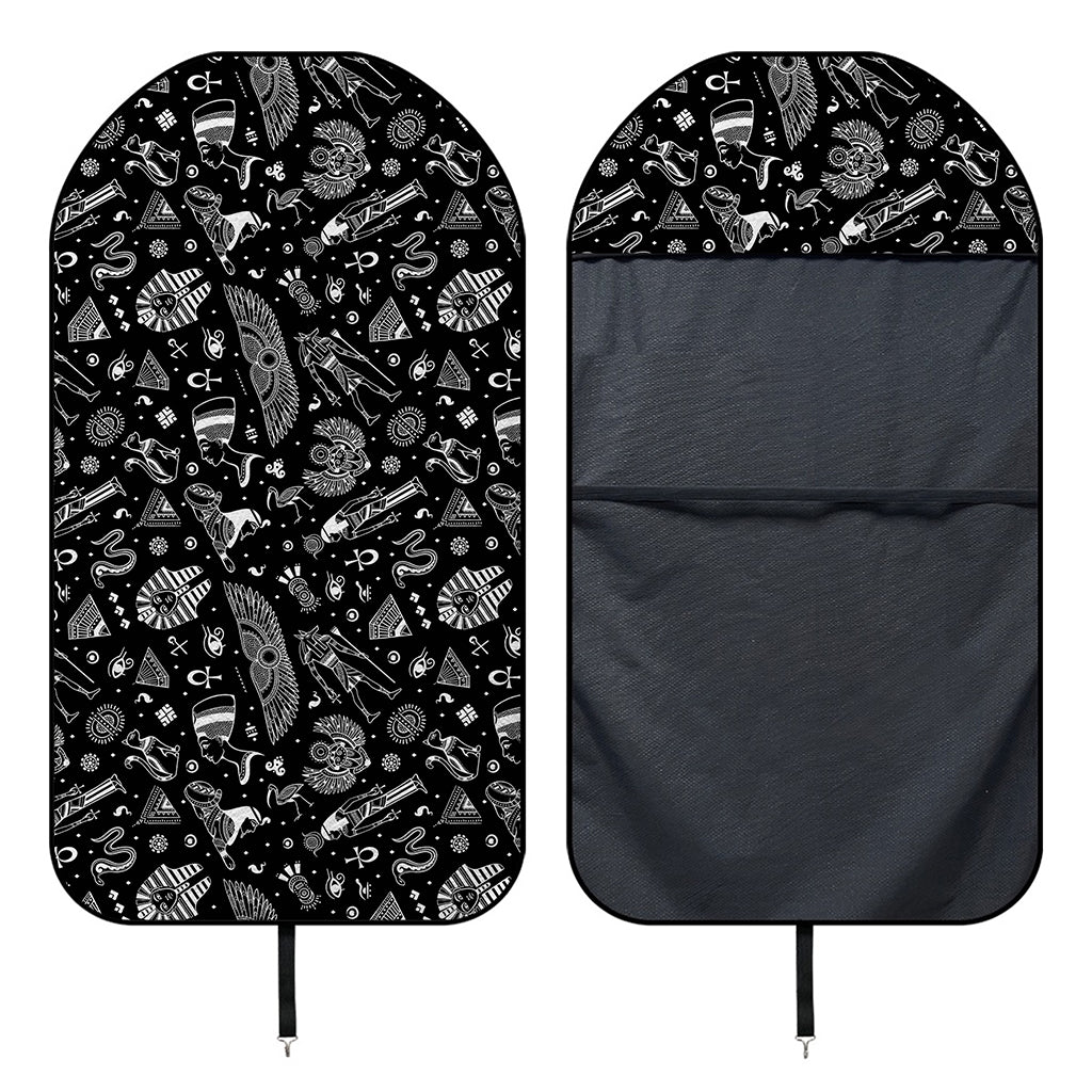 Black And White Egyptian Pattern Print Waterproof Car Seat Cover
