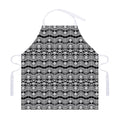 Black And White Ethnic Boho Print Adjustable Apron