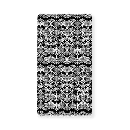 Black And White Ethnic Boho Print Baby Crib Sheet