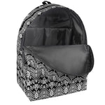 Black And White Ethnic Boho Print Backpack