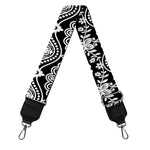 Black And White Ethnic Boho Print Bag Strap