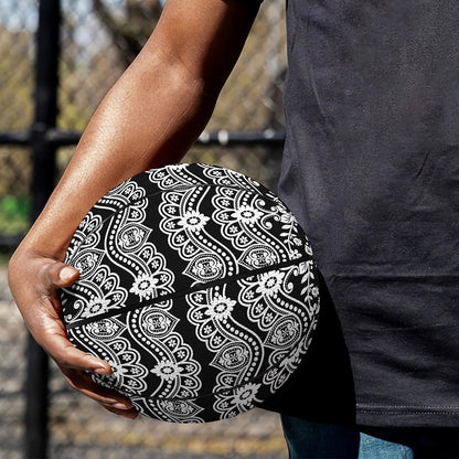 Black And White Ethnic Boho Print Basketball
