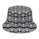 Black And White Ethnic Boho Print Bucket Hat