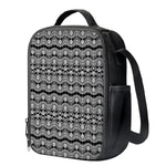 Black And White Ethnic Boho Print Crossbody Lunch Bag