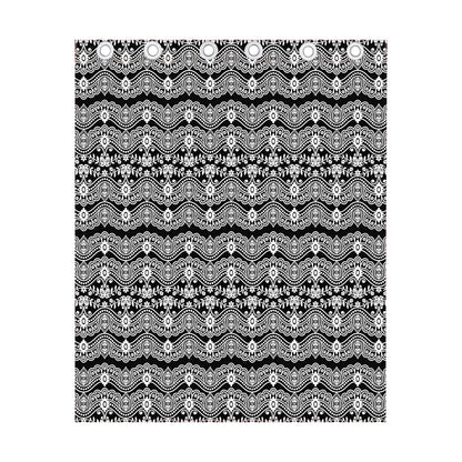 Black And White Ethnic Boho Print Curtain