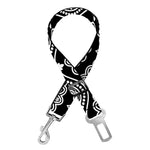Black And White Ethnic Boho Print Dog Seat Belt