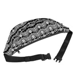 Black And White Ethnic Boho Print Fanny Pack