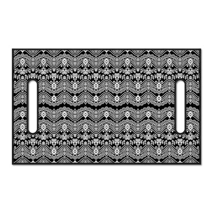 Black And White Ethnic Boho Print Golf Cart Seat Cover