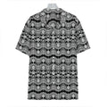 Black And White Ethnic Boho Print Hawaiian Shirt