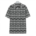 Black And White Ethnic Boho Print Hawaiian Shirt
