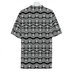 Black And White Ethnic Boho Print Hawaiian Shirt