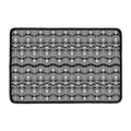 Black And White Ethnic Boho Print Kitchen Mat