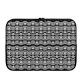 Black And White Ethnic Boho Print Laptop Sleeve