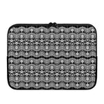 Black And White Ethnic Boho Print Laptop Sleeve