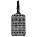 Black And White Ethnic Boho Print Luggage Tag