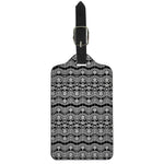 Black And White Ethnic Boho Print Luggage Tag