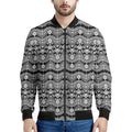 Black And White Ethnic Boho Print Men's Bomber Jacket