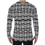 Black And White Ethnic Boho Print Men's Long Sleeve T-Shirt