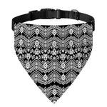 Black And White Ethnic Boho Print Over The Collar Dog Bandana