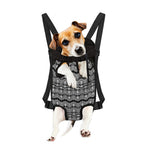 Black And White Ethnic Boho Print Pet Carrier Backpack