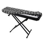Black And White Ethnic Boho Print Piano Keyboard Cover