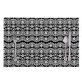 Black And White Ethnic Boho Print Placemat