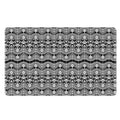 Black And White Ethnic Boho Print Polyester Doormat