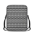 Black And White Ethnic Boho Print Rectangular Crossbody Bag