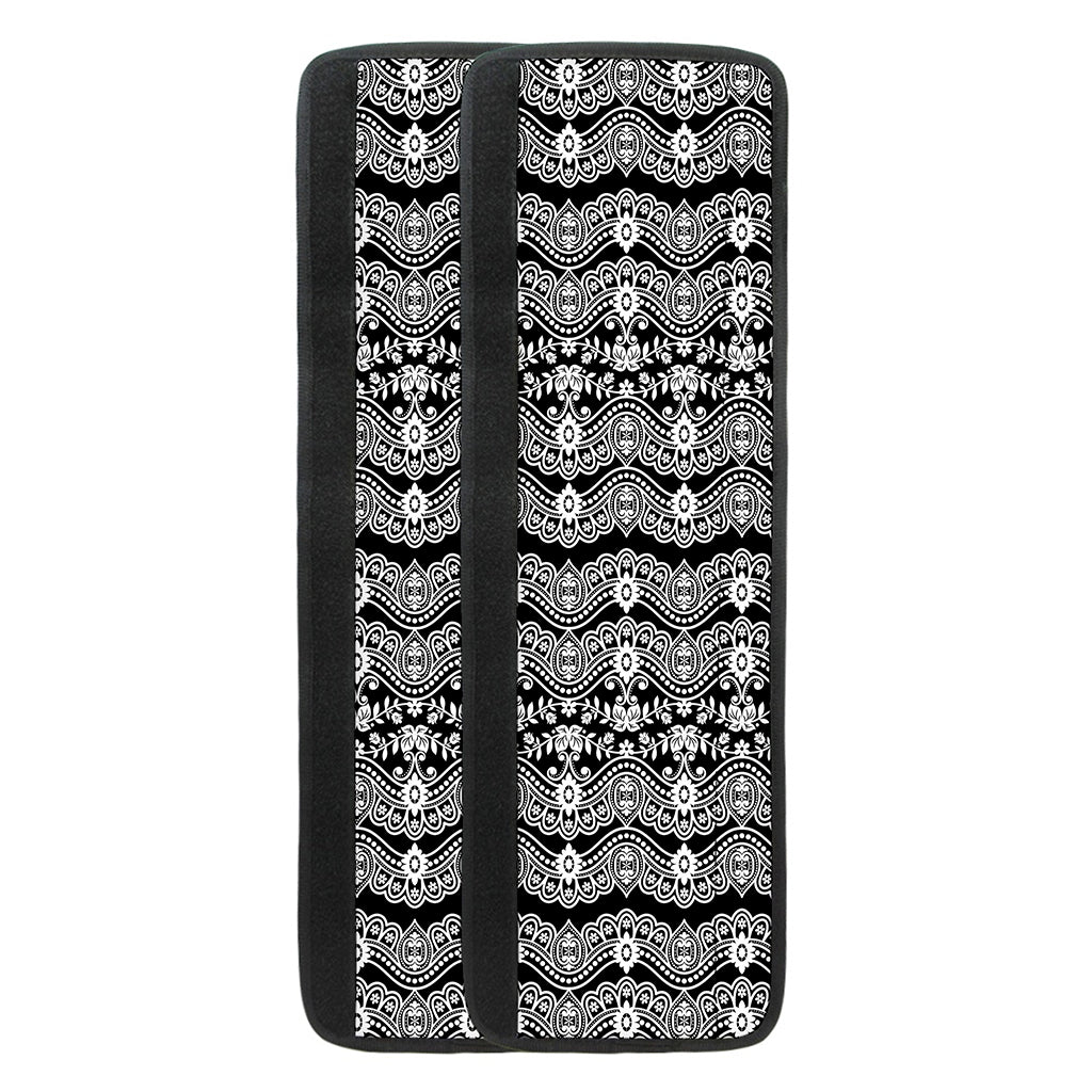 Black And White Ethnic Boho Print Refrigerator Handle Covers