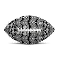 Black And White Ethnic Boho Print Rugby Ball