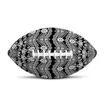 Black And White Ethnic Boho Print Rugby Ball