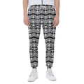 Black And White Ethnic Boho Print Joggers